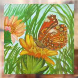 Blooming flower garden raamsticker