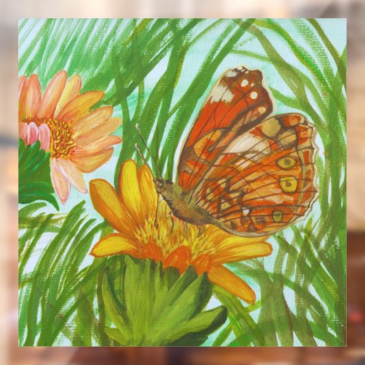 Blooming flower garden raamsticker (Vel 2)