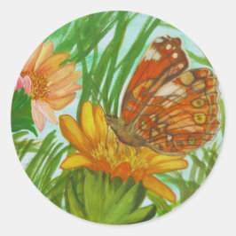 Blooming flower garden ronde sticker