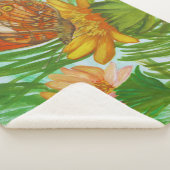 Blooming flower garden sherpa deken (3/4)