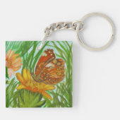 Blooming flower garden sleutelhanger (Achterkant)