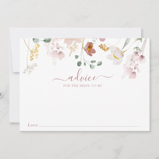 Blooming Flowers Baby Advice Kaart (Voorkant)