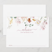 Blooming Flowers Baby Advice Kaart (Voorkant / Achterkant)