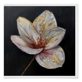 Blooming Flowers Covered with Flowing Artistic Pai Perfect Poster