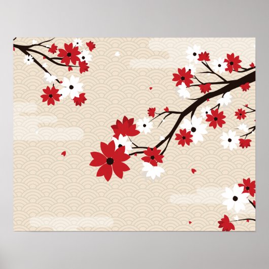 Blooming flowers poster (Voorkant)