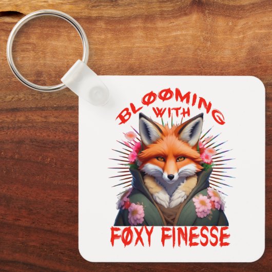 Blooming Fox Mode esthetisch Sleutelhanger (Voorkant)