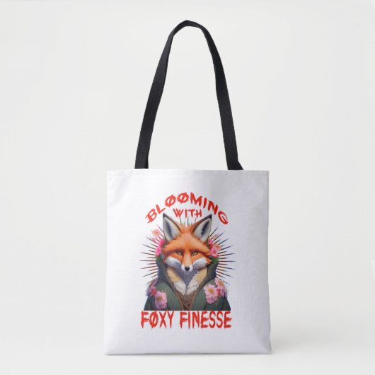 Blooming Fox Mode esthetisch Tote Bag (Voorkant)