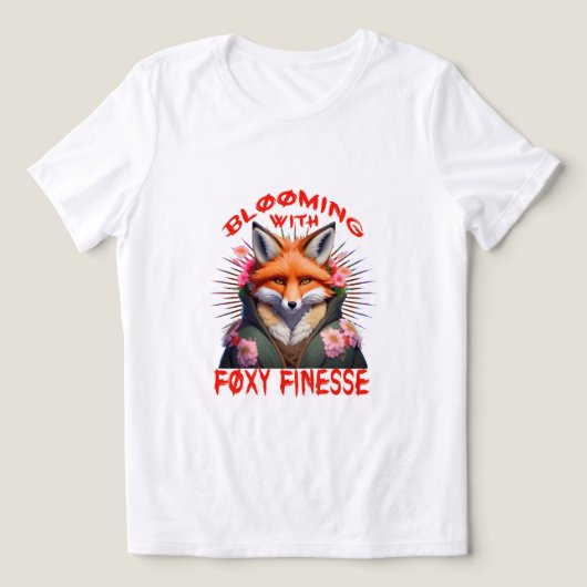 Blooming Fox Mode esthetisch Tri-Blend Shirt (Design voorkant)