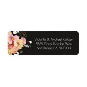 Blooming Garden Dark & Moody Floral Etiket (Voorkant)