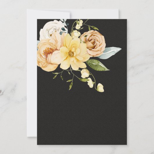 Blooming Garden Floral Dark & Moody Save the date Kaart (Achterkant)