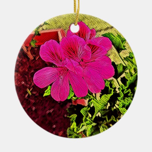 Blooming Garden Symphony Keramisch Ornament (Voorkant)