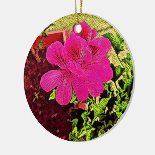 Blooming Garden Symphony Keramisch Ornament (Links)
