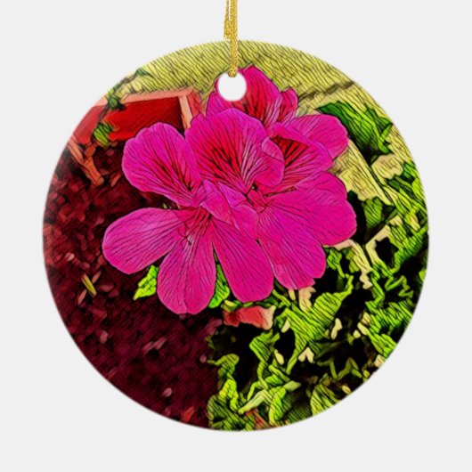 Blooming Garden Symphony Keramisch Ornament (Achterkant)