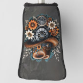 Blooming Gears: Steampunk cowboystijl. Golfheadcover (Draai 90)