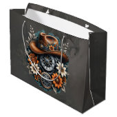 Blooming Gears: Steampunk cowboystijl. Groot Cadeauzakje (Achterkant Gekanteld)