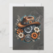 Blooming Gears: Steampunk cowboystijl Kaart (Achterkant)