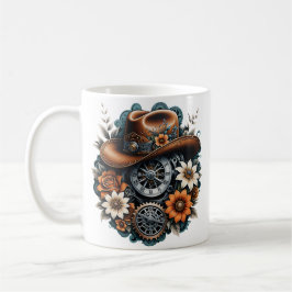 Blooming Gears: Steampunk cowboystijl. Koffiemok