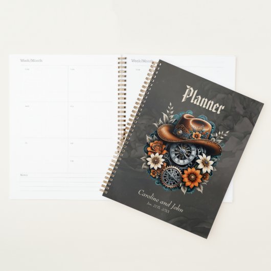 Blooming Gears: Steampunk cowboystijl. Planner (Display)