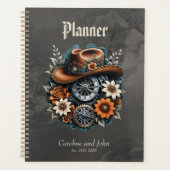 Blooming Gears: Steampunk cowboystijl. Planner (Voorkant)