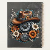 Blooming Gears: Steampunk cowboystijl. Planner (Achterkant)