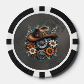Blooming Gears: Steampunk cowboystijl. Poker Chips (Voorkant)