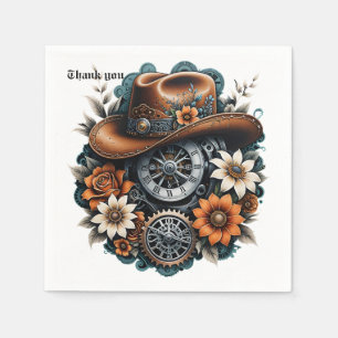 Blooming Gears: Steampunk cowboystijl. Servet
