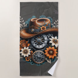 Blooming Gears: Steampunk cowboystijl. Strandlaken