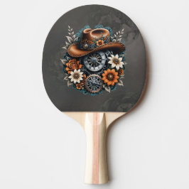 Blooming Gears: Steampunk cowboystijl. Tafeltennisbatje