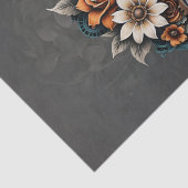 Blooming Gears: Steampunk cowboystijl. Tissuepapier (Detail)
