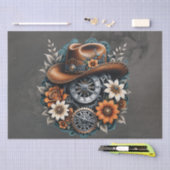 Blooming Gears: Steampunk cowboystijl. Tissuepapier (Craft)