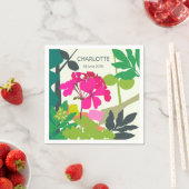 Blooming Geraniums Bloemist Tuin Feest Servet (Insitu)