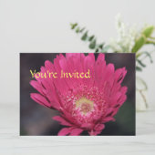 Blooming Gerbera Uitnodiging (Staand voorkant)