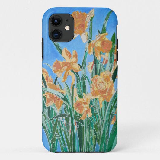 Blooming Golden Daffodils Bold Line Art Case-Mate iPhone Case (Achterkant)