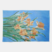 Blooming Golden Daffodils Bold Line Art Theedoek (Horizontaal)