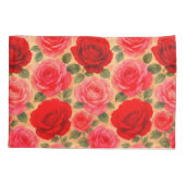 Blooming Grace – Watercolor Rose Harmony Kussensloop (Achterkant-Links)