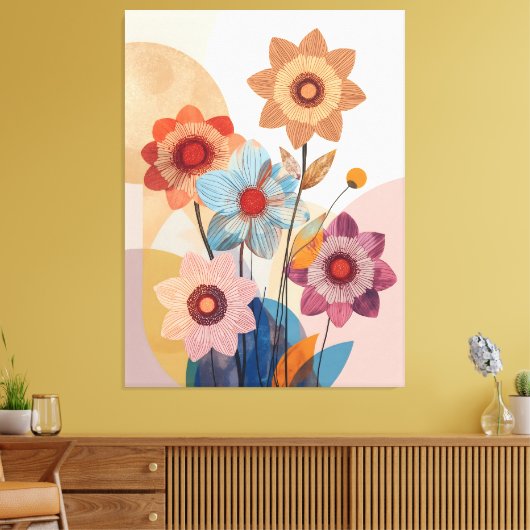 Blooming Harmony Canvas Afdruk (Insitu (Woonkamer))