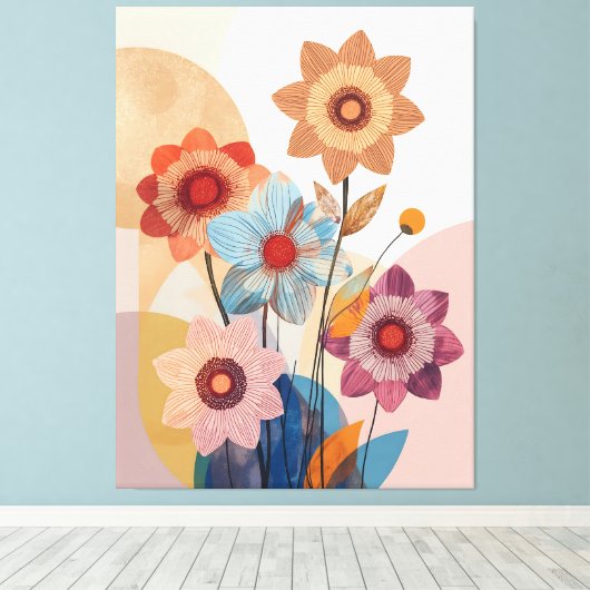 Blooming Harmony Canvas Afdruk (Insitu (Houten vloer))