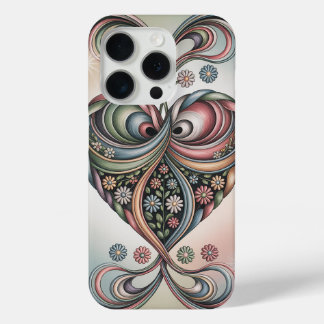 Blooming Heart - Gewatteerde papieren kunstinspira iPhone 15 Pro Case