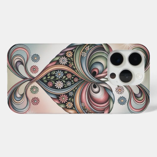 Blooming Heart - Gewatteerde papieren kunstinspira Case-Mate iPhone Case (Achterkant (horizontaal))