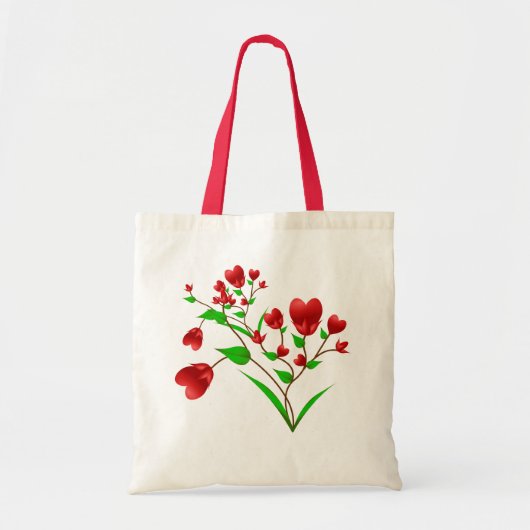 Blooming Hearts Canvas tas (Voorkant)