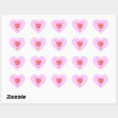 Blooming hearts personalized valentine sticker (Vel)