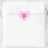 Blooming hearts personalized valentine sticker (Tas)