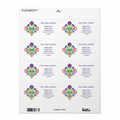 Blooming Heritage – Lowicz volkskunst Etiket (Full Sheet)