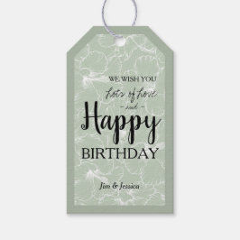 Blooming Hibiscus Floral Sketch Sage Green Cadeaulabel