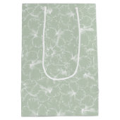Blooming Hibiscus Flowers op Sage Medium Cadeauzakje (Achterkant)