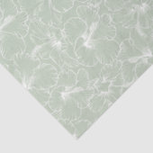 Blooming Hibiscus Flowers op Sage Tissuepapier (Detail)