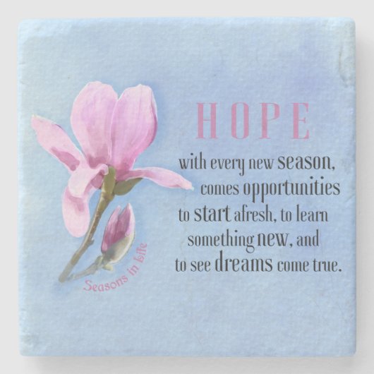 Blooming Hope Stenen Onderzetter (Voorkant)