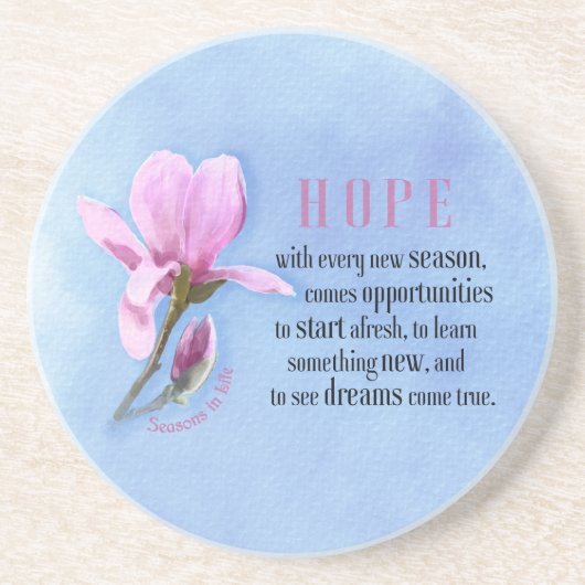 Blooming Hope Zandsteen Onderzetter (Voorkant)