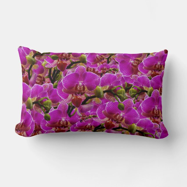 Blooming Hot Pink Orchid Flowers Kussen (Voorkant)