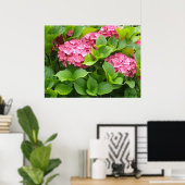 Blooming Hydrangeas Poster (Thuiskantoor)
